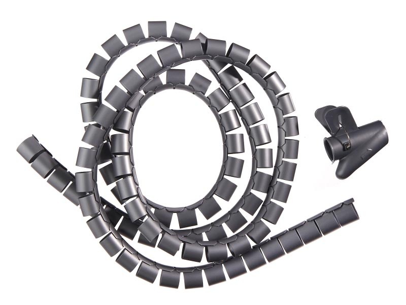 Органайзер для проводов с инструментом для укладки, ID-25mm, 2м, пластик, серый NETKO Optima