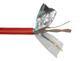Кабель сигнальный NETKO, экранированный, КПСЭнг (А) - FRLS, 2*2*1.00мм2 (1.1мм) 200м, красный