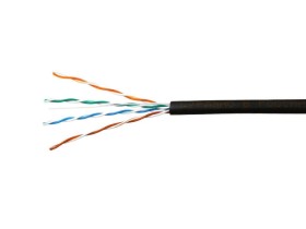 Кабель Skynet Premium UTP4 cat.5е, одножильный, 305м, Cu, Проходит Fluke тест, для наружных работ, черный