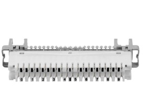 Плинт LSA Profil размыкаемый, ABS, 10 пар, медные контакты, универсальный, нумерация (0-9), бело-серый NETKO Optima SB