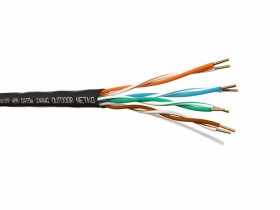 Кабель U/UTP4 cat.5e, 4 пары 24 AWG BC, одножильный, не экранированный, на катушке,  305м, для наружных работ, FLUKE TEST, NETKO Expert 