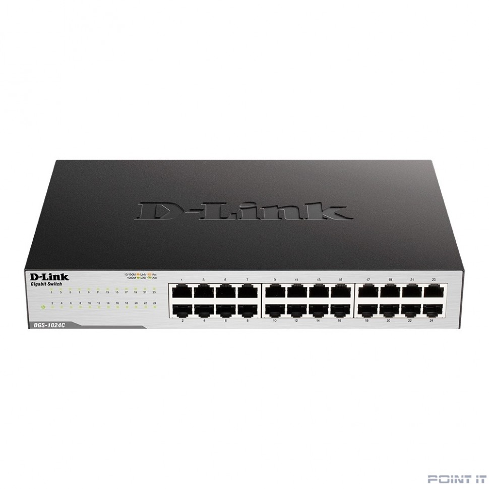 D-Link DGS-1024C/B2A Неуправляемый коммутатор с 24 портами 10/100/1000Base-T