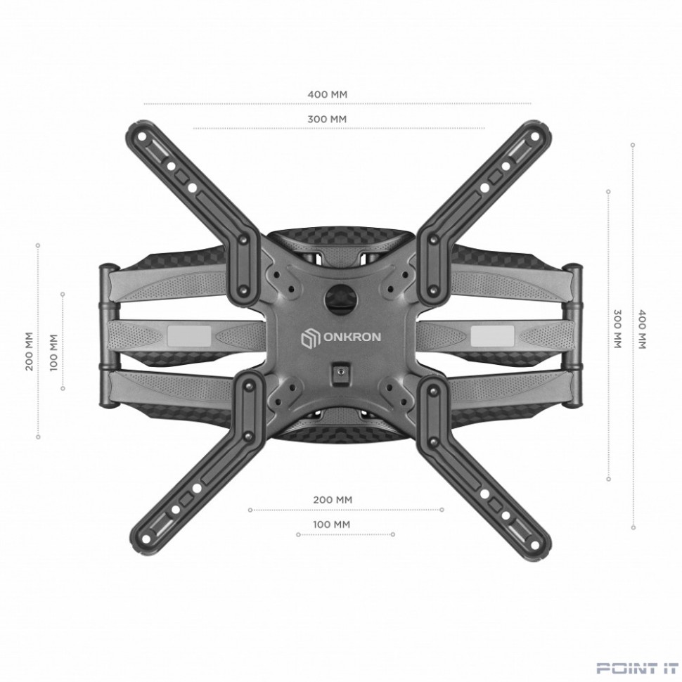 ONKRON M5 чёрный Для телевизоров диагональю 32"-60" Максимальная нагрузка: 36,4 кг VESA: 100x100, 200x100, 200x200, 200x300, 200x400, 300x300, 400x200, 400x300, 400x400 мм