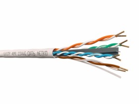 Кабель U/UTP4 cat.6, 4 пары 23 AWG BC, 305м, одножильный, неэкранированный, с крестовиной, 305м, серый, FLUKE TEST, NETKO Expert СКС 