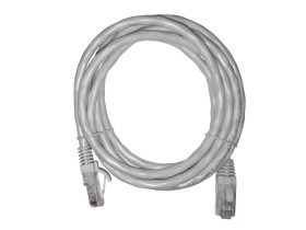 Патч-корд UTP4 rj45-rj45, cat.6, 2.0м, BC, LSZH, серый, литой коннектор NETKO Optima