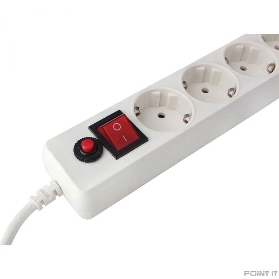 Гарнизон Сетевой фильтр EHLW-2 10А 3м 5 розеток белый (21215)