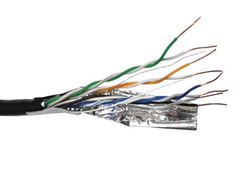 Кабель FTP4 cat.5е, одножильный, 305м, Cu, наружный, Проходит Fluke тест, черный, NETKO Optima Silver