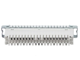 Плинт ТК размык., ABS, 10 пар, медь, нумерация (1-0), бело-серый NETKO Optima