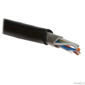 5bites Кабель US5505-305CPE витая пара UTP/SOLID/5E/24AWG/COPPER/PVC+PE/BLACK/OUTDOOR/DRUM/305M