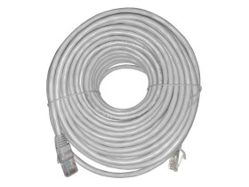 Патч-корд UTP4 cat 5e, 20,0м, ВС, LSZH, серый, литой коннектор NETKO Optima