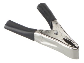 Зажим крокодил, 20A, черный, L=73±5мм, NETKO Optima