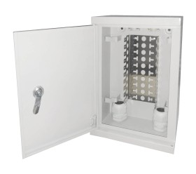 Коробка распределительная металлическая  (В35хШ25хГ13см), замок