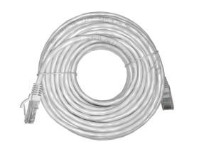 Патч-корд UTP4 cat 5e, 15,0м, ВС, LSZH, серый, литой коннектор NETKO Optima