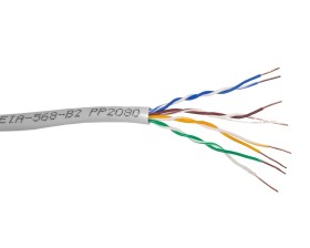 Кабель UTP4 cat.5е, одножильный, 305м, Cu, Проходит Fluke тест, серый, NETKO Optima Bronze