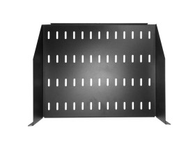 Полка консольная 2U, глубина 370, без крепежа, черная 