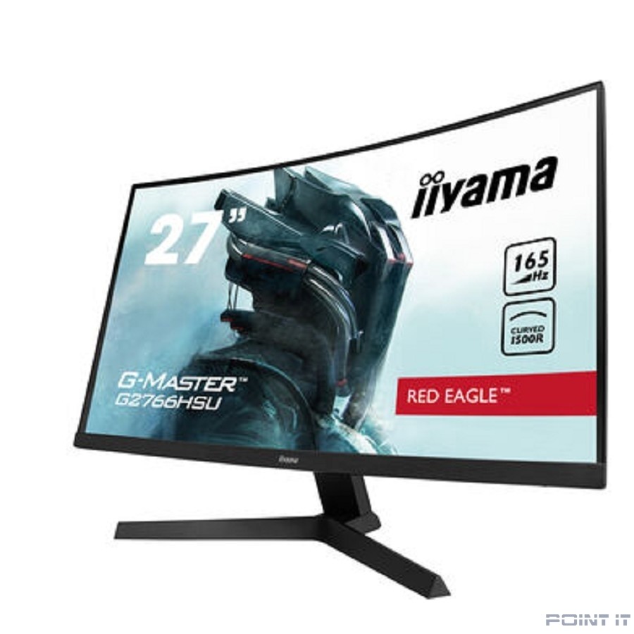Монитор LCD IIYAMA 27" G2766HSU-B1 {VA 1920x1080 165Hz 1ms 178/178 250cd 3000:1 8bit 2xHDMI2.0 2xDisplayPort1.4 2xUSB2.0 AMDFreeSync 2x2W VESA}