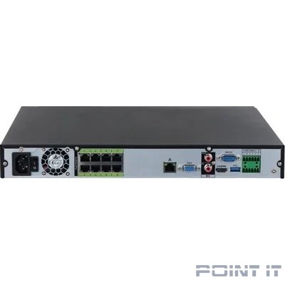 DAHUA DHI-NVR5208-8P-EI 8-канальный IP-видеорегистратор c PoE, 4K, H.265+, видеоаналитика, входящий поток до 384Мбит/с, 2 SATA III до 16Тбайт