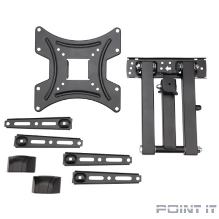 REXANT Кронштейн для телевизора 17"-55", наклонно-поворотный REXANT чёрный {17"-55" Максимальная нагрузка: 25 кг VESA: 75х75, 100х100, 200х200, 300х300, 400х400 мм}