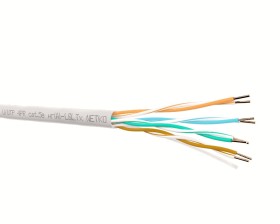 Кабель UTP4 cat.5е, одножильный, 305м, Cu, нг(А)-LSLTx  - малодымный, низкотоксичный, Проходит Fluke тест, серый, NETKO Optima Silver