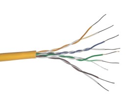 Кабель UTP4 cat.5е, одножильный, 305м, Cu, нг(А)-HF LSZH - малодымный, не содержащий галогенов, Проходит Fluke тест, оранжевый, NETKO Optima Silver