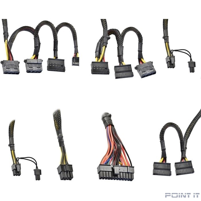 Exegate EX292150RUS-OEM Блок питания 450W ExeGate 80 PLUS® 450PPH-LT-OEM (ATX, APFC, КПД 82% (80 PLUS), 12cm fan, 24pin, (4+4)pin, PCIe, 5xSATA, 3xIDE, black)