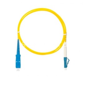 Патч-корд оптический переходной LC-SC/UPC SM Simplex 3.0мм 9/125, 1м, LSZH