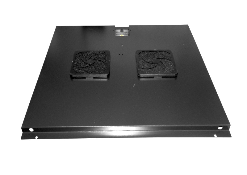 Блок вентиляторов 2 шт для TE глубиной 600 с кабелем черный Netko