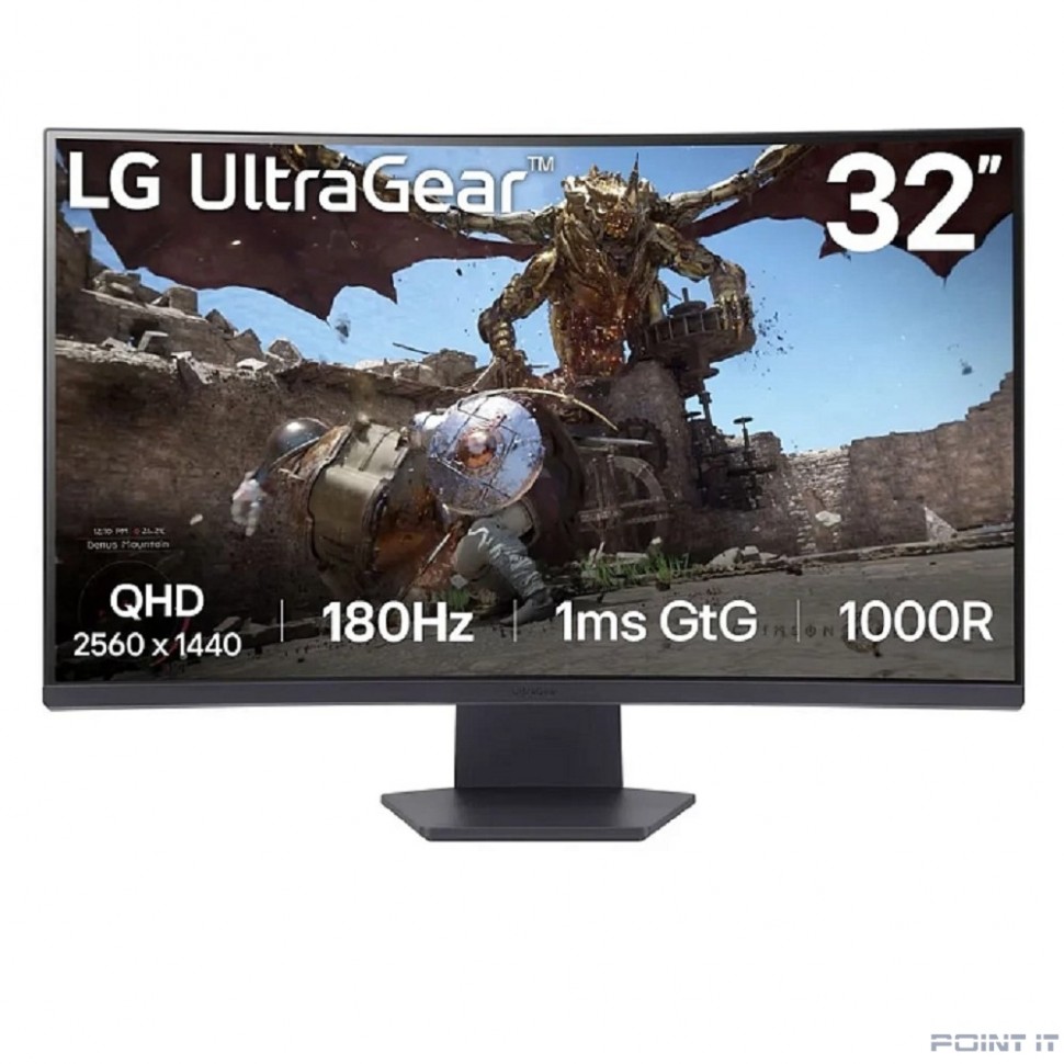 Монитор LCD LG 31.5" 32GS60QC-B UltraGear {VA Curved 2560x1440 180Hz}