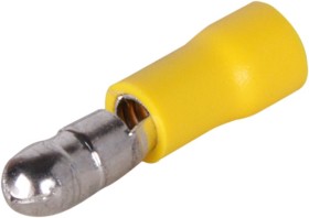 Разъем штекерный MPD 5,5-195, d=5,0мм, 4-6мм2, изолированный, желтый, 100шт, NETKO Optima