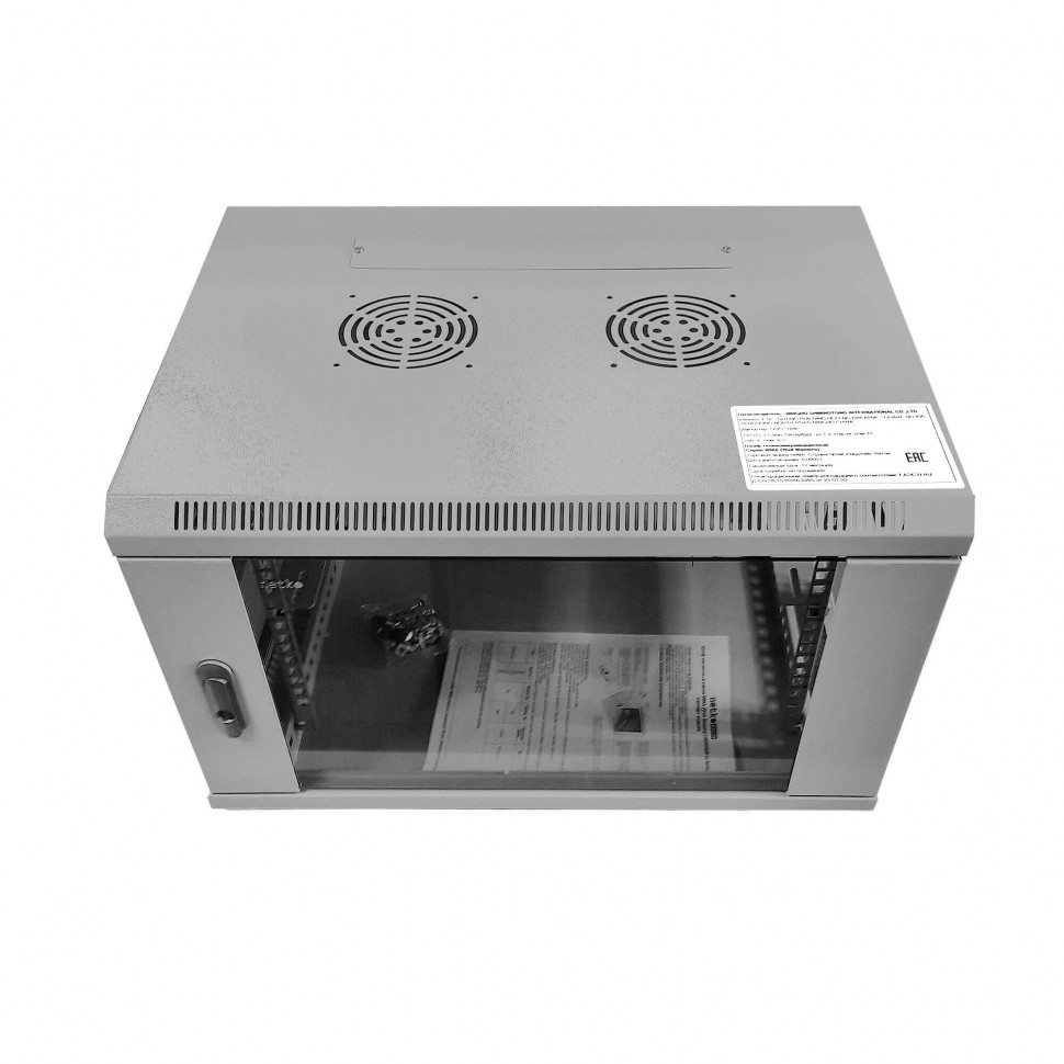Шкаф настенный 12U серия WMA (Wall Maestro) (600х450х635), передняя дверь стекло, собранный, серый Netko А