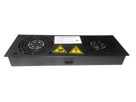 Блок вентиляторов 2 шт для серий Expert, Optima глубиной 600/800/1000 с кабелем, термостатом Netko, черныйА