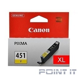 Canon CLI-451XLY 6475B001 Картридж для PIXMA iP7240, MG5440, 6340, Желтый, 685стр.