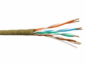 Кабель U/UTP4 cat.5e, 4 пары 24 AWG BC, 305м, цвет бежевый, одножильный, FLUKE TEST, NETKO Expert СКС 