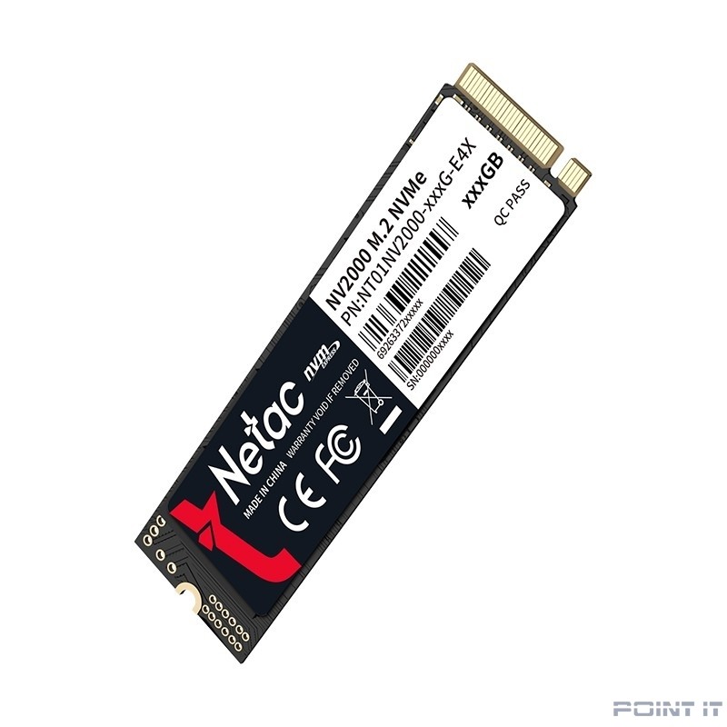 Накопитель SSD Netac PCI-E 3.0 512Gb NT01NV2000-512-E4X NV2000 M.2 2280