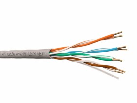 Кабель U/UTP4 cat.5e, 4 пары 24 AWG BC, 305м, нг(А)-HF LSZH - малодымный, не содержащий галогенов; серый; одножильный, FLUKE TEST, NETKO Expert СКС 