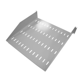 Полка консольная 2U, глубина 400, без крепежа, серая 