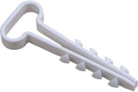 Дюбель- хомут 8х5 мм плоский (100 шт.) белый УП