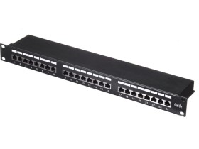 Патч-панель FTP, 19, 24 порта RJ45, cat.5е, 1U, Krone Type