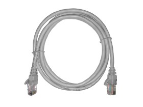 Патч-корд UTP4 cat 5е, 1,5м, ВС, LSZH, серый, литой коннектор NETKO Optima