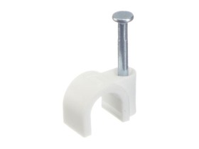 Скоба с гвоздем для крепления круглого кабеля 7 мм /100 шт./ NETKO Optima