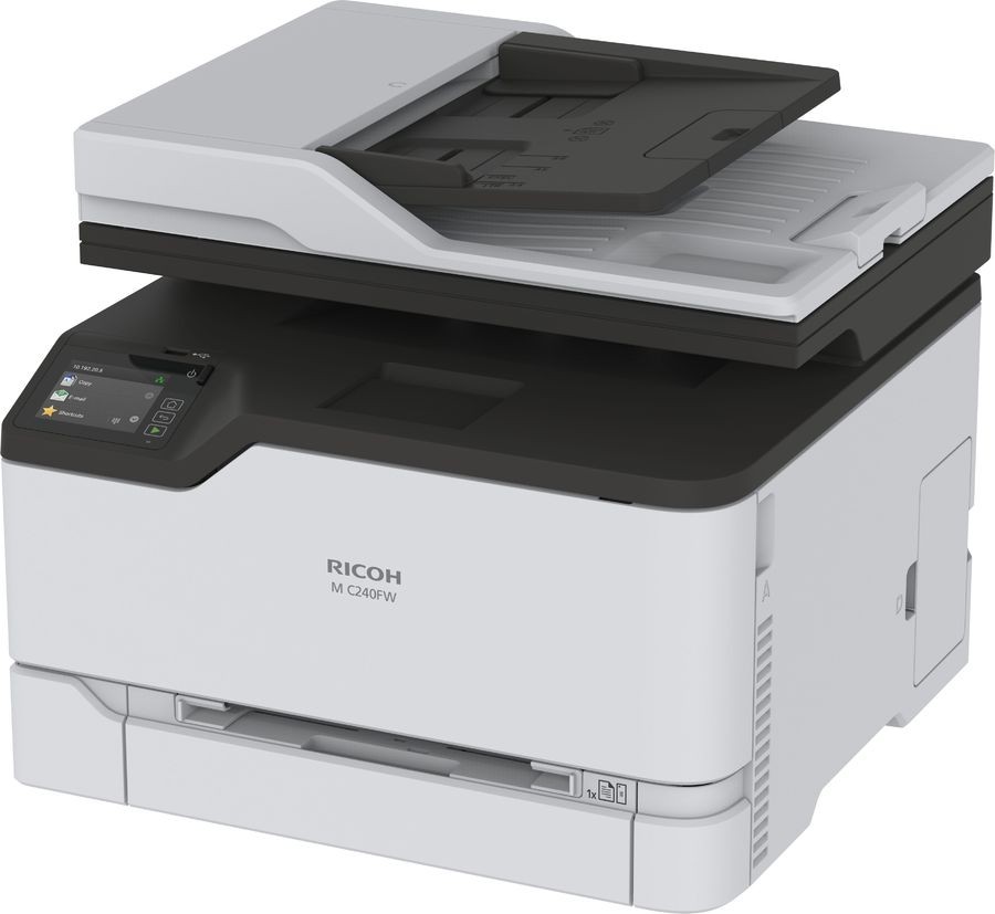 Ricoh M C240FW А4, Цветное лазерное МФУ, 24 стр/мин, факс, принтер, сканер, копир, Wi-Fi, дуплекс, сеть, картридж) (408430)