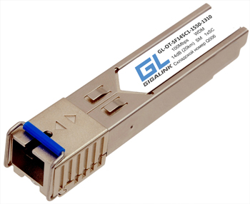 Модуль GIGALINK SFP, WDM, 100/155 Мбит/c, одно волокно SM, SC, Tx:1550/Rx:1310 нм, 14 дБ (до 20 км) (GL-09R)