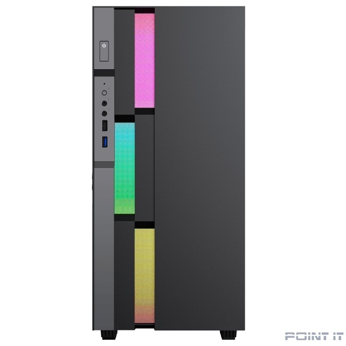 GameMax Корпус Brufen C3 BG без БП, MidiT, ATX, Корич., Зак. стекл., USB 3.0, 1*120; 1*140мм вент.