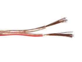 Кабель акустический 2*0.75мм2 (42*0.15мм) CCA, 100м, пластиковая катушка, прозрачный NETKO Optima