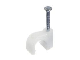 Скоба с гвоздем для крепления круглого кабеля 5 мм /100 шт./ NETKO Optima