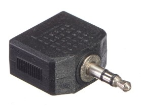 Переходник 2 гнезда 3,5 - штекер 3,5 стерео, NETKO Optima