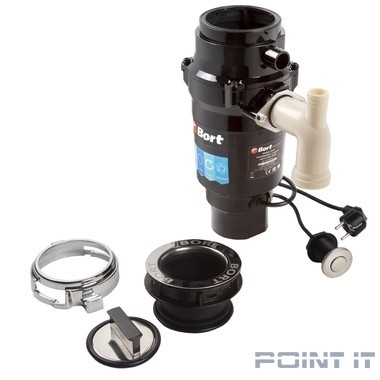 Bort Измельчитель пищевых отходов MASTER ECO {390 Вт; 3,2 кг/мин; 2600 об/мин; 1000 мл; Металл ; набор аксессуаров 4 шт} [1275752]